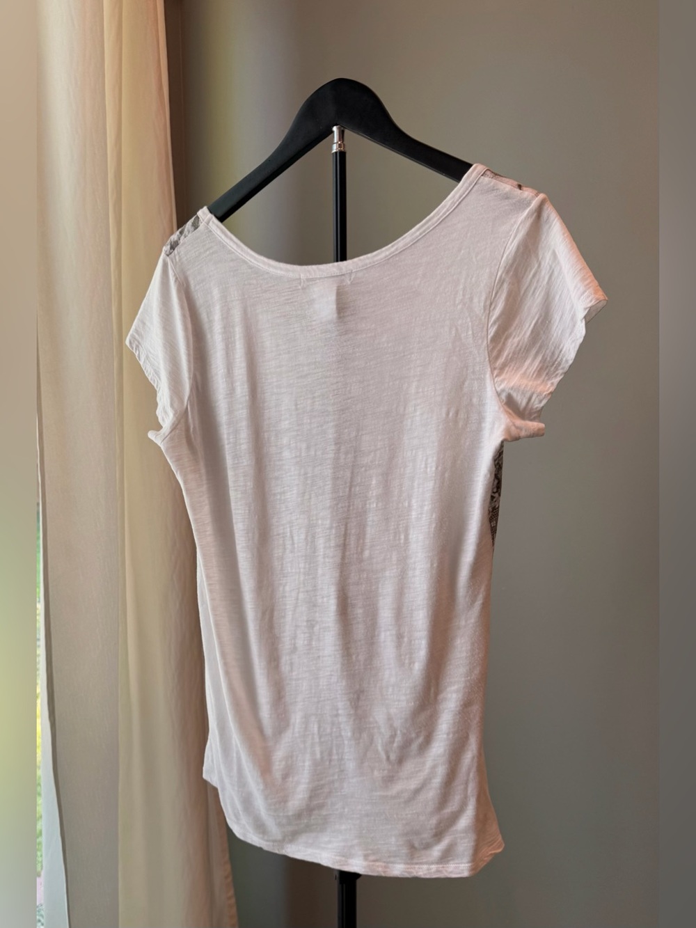 Vintage Y2K RxB Paisley Studded Cotton T-Shirt L Scoop Neck Short Sleeve Bling - Picture 6 of 8